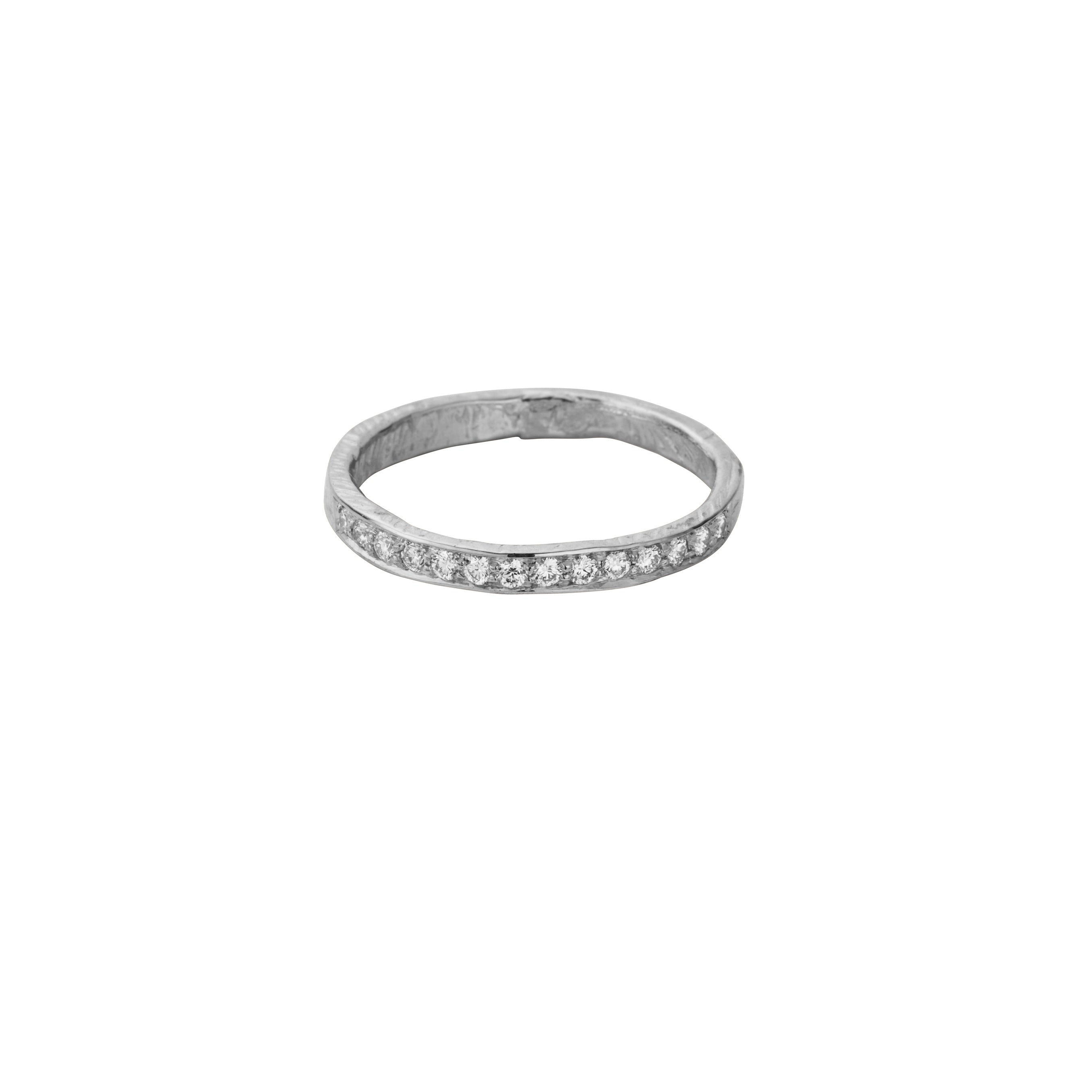 Ladies' 18ct White Gold Mini Posey Ring