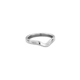 18ct White Gold Wave Wedding Band