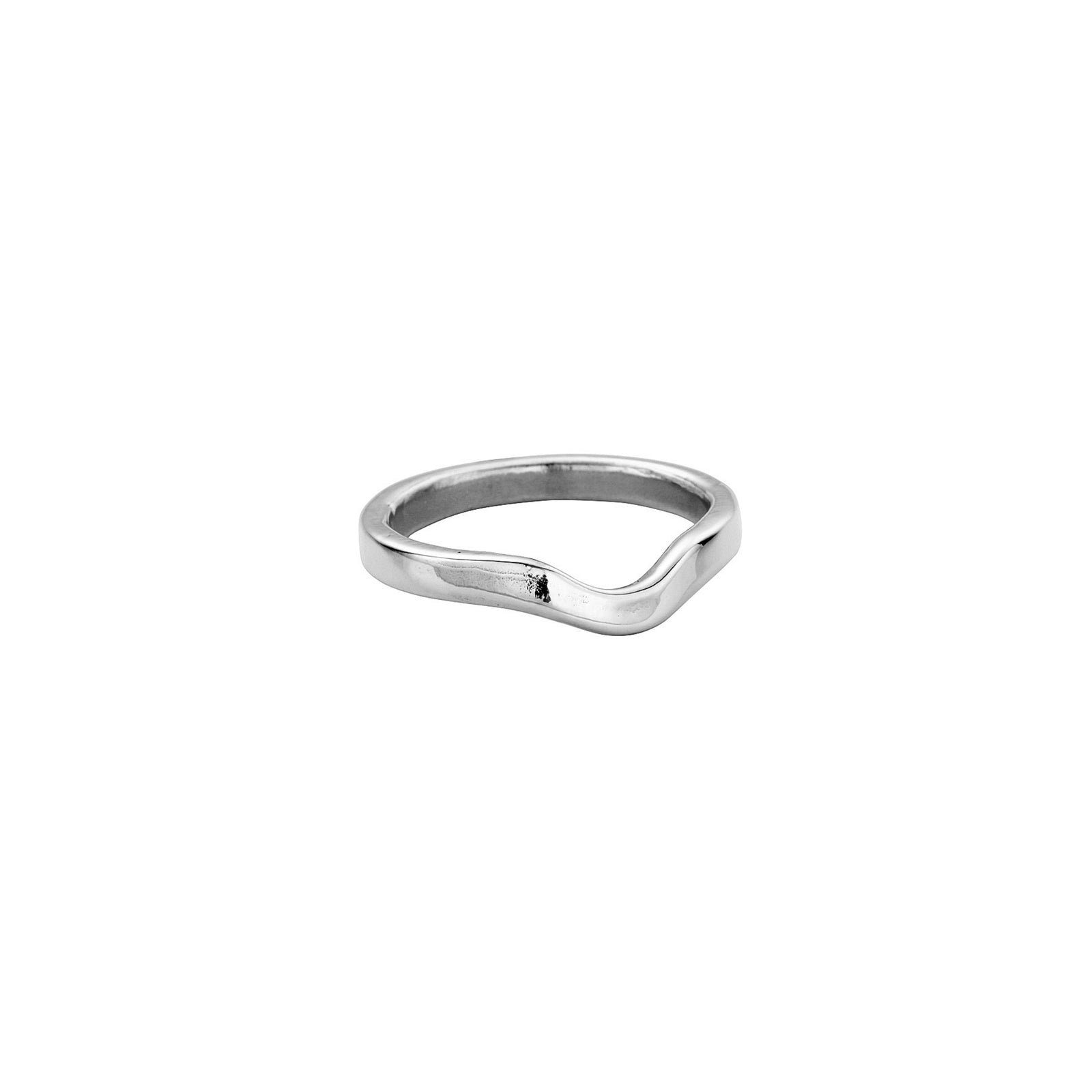 18ct White Gold Wave Wedding Band