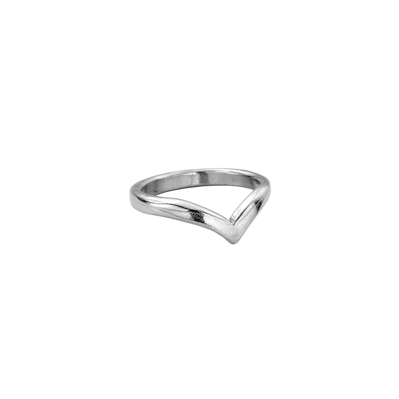 18ct White Gold Wishbone Wedding Band