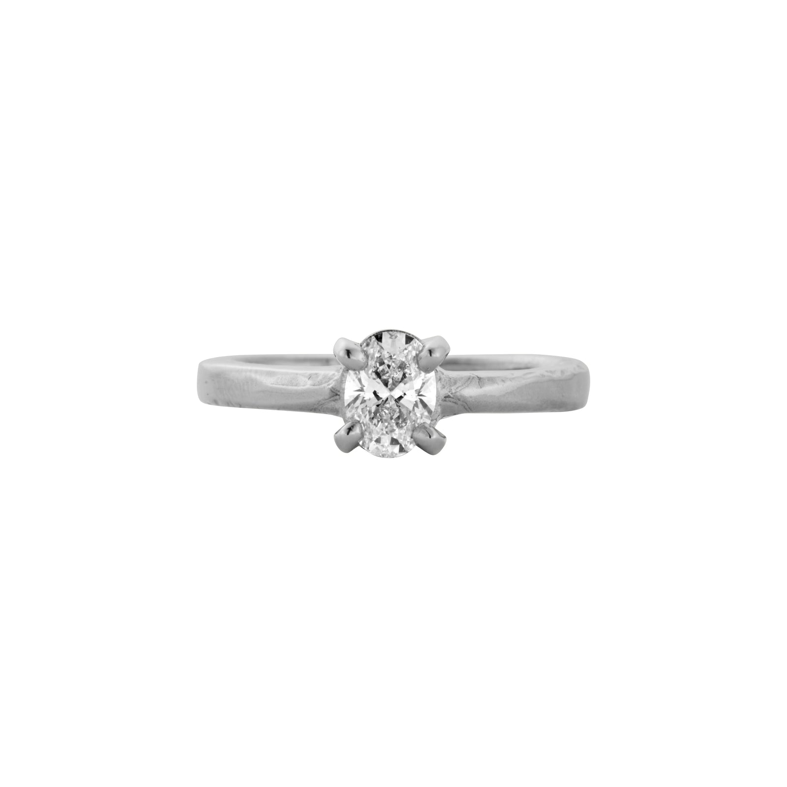 'The Story' 18ct White Gold Oval 0.5ct Lab Grown Diamond Claw Engagement Ring