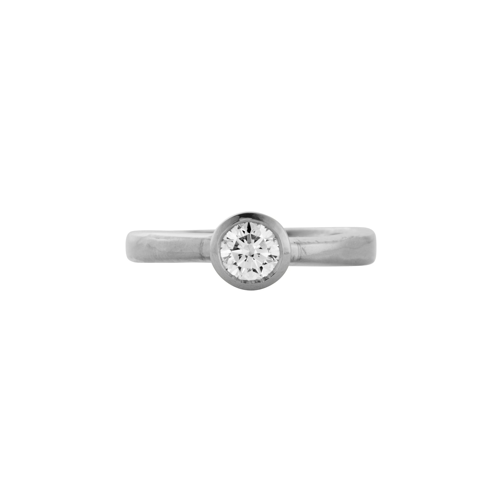 'The Eternity' 18ct White Gold Round 0.5ct Lab Grown Diamond Bezel Engagement Ring
