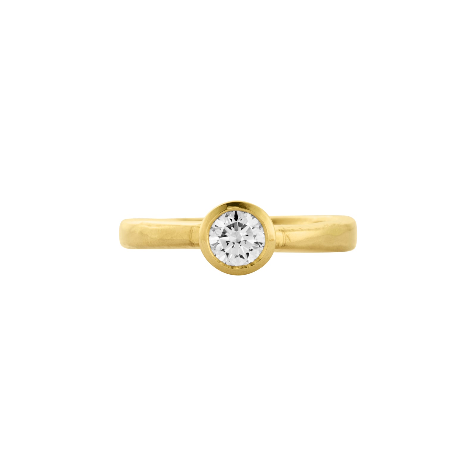 'The Eternity' 18ct Gold Round 0.5ct Lab Grown Diamond Bezel Engagement Ring