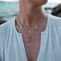 Silver & Gold Trio Scallop Shell Necklace