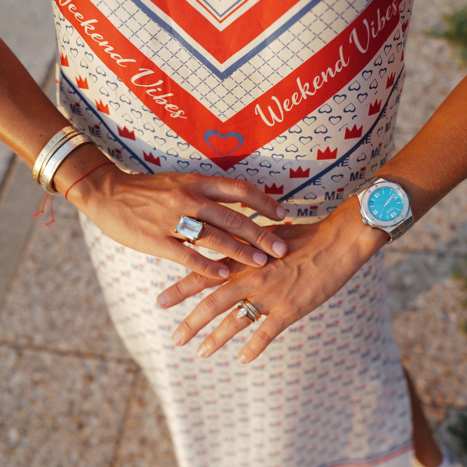 NAIA Gold Aquamarine Ring