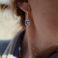 Silver Juno Blue Topaz Earring Charms