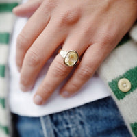 KALINDA Gold Yellow Sapphire & Diamond Ring