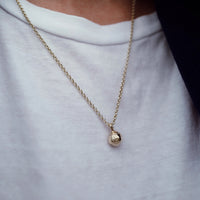 Gold DD Tennis Ball Necklace