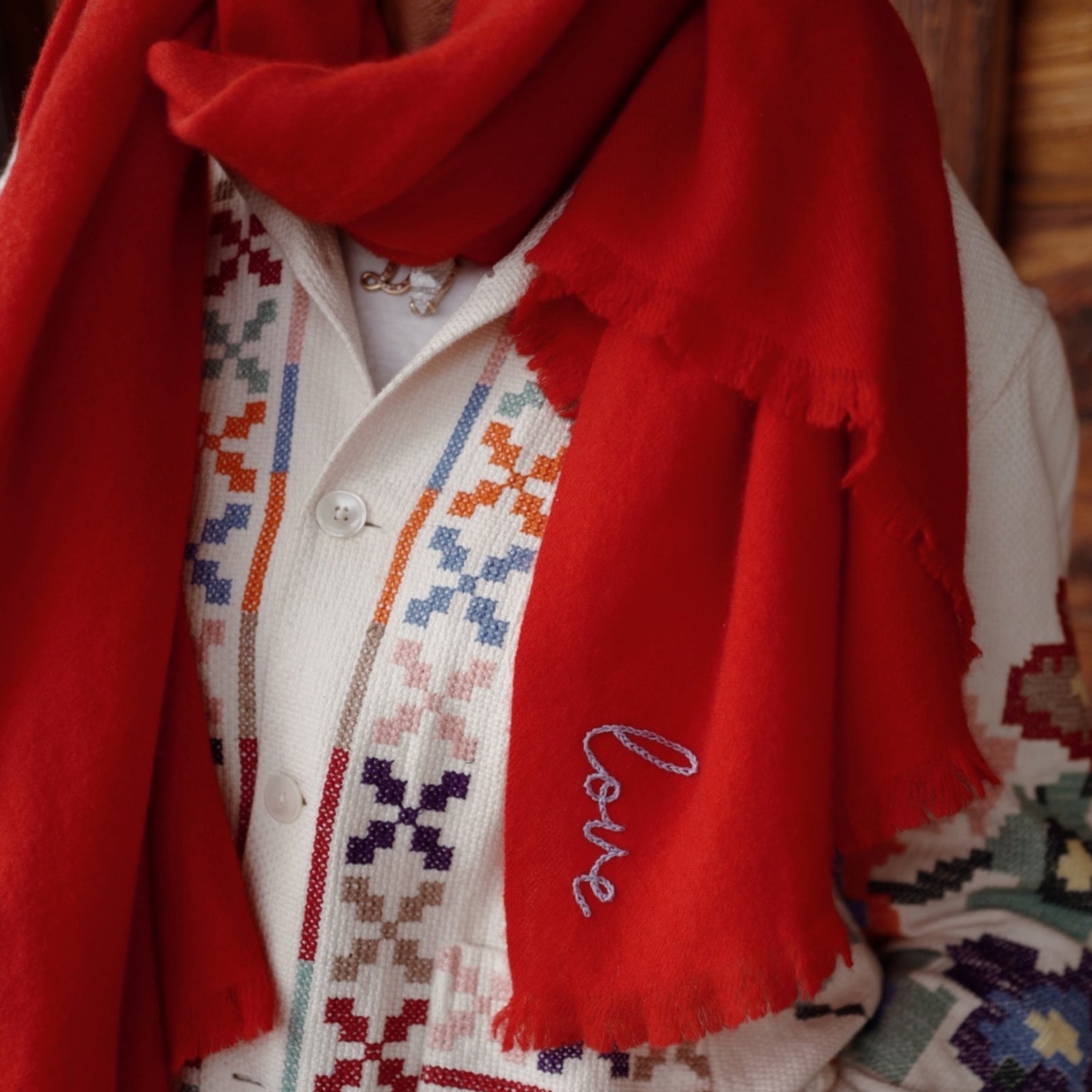 [Women] [modelwears Maxi Scarf]