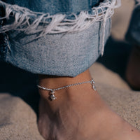 Silver Trio Baby North Star Anklet