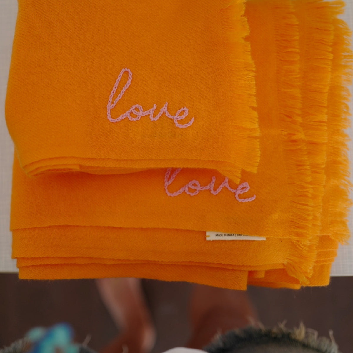 DD Orange Cashmere Scarf