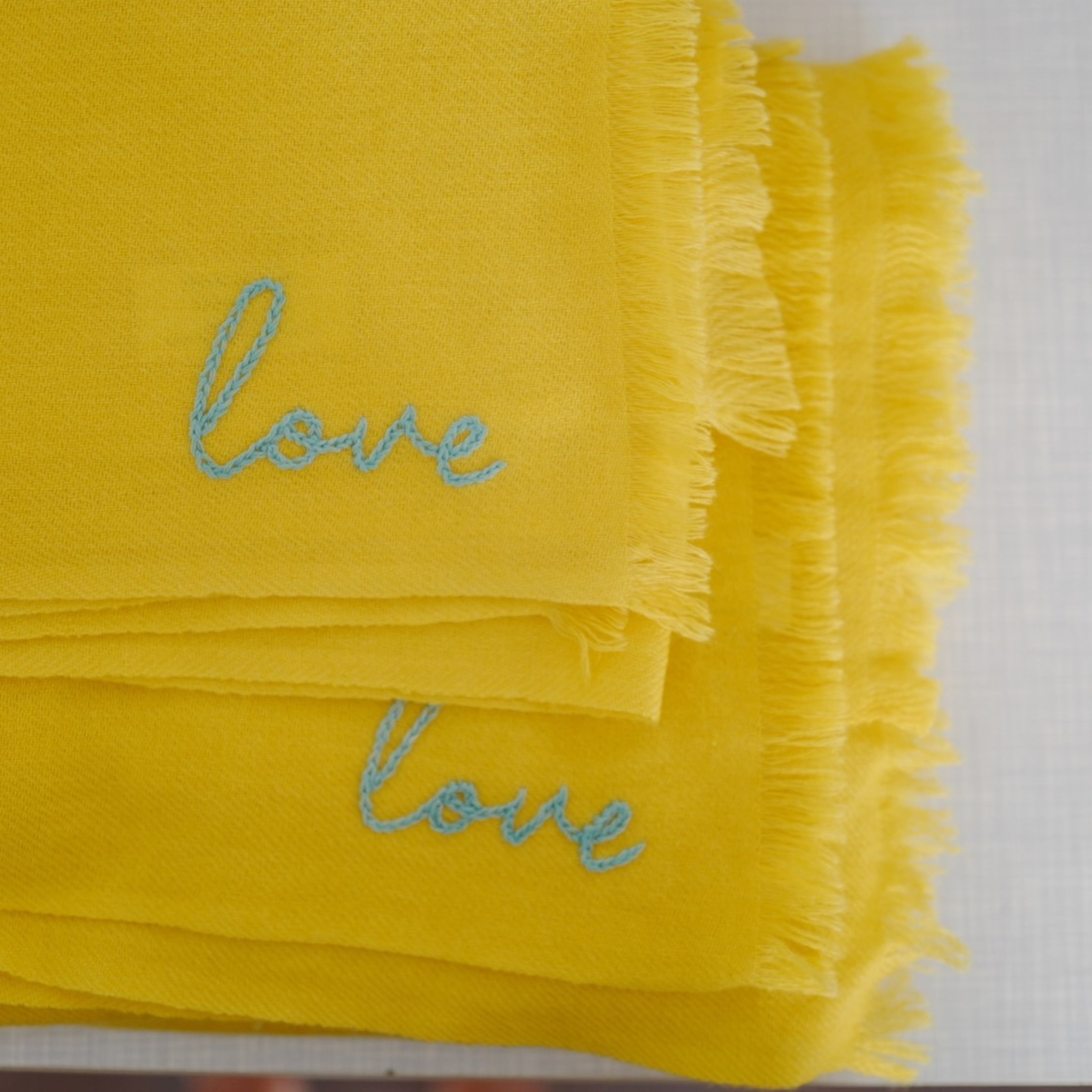 DD Yellow Cashmere Scarf