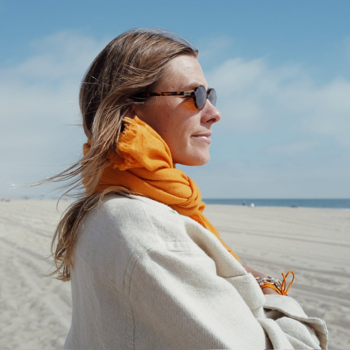 DD Orange Cashmere Scarf