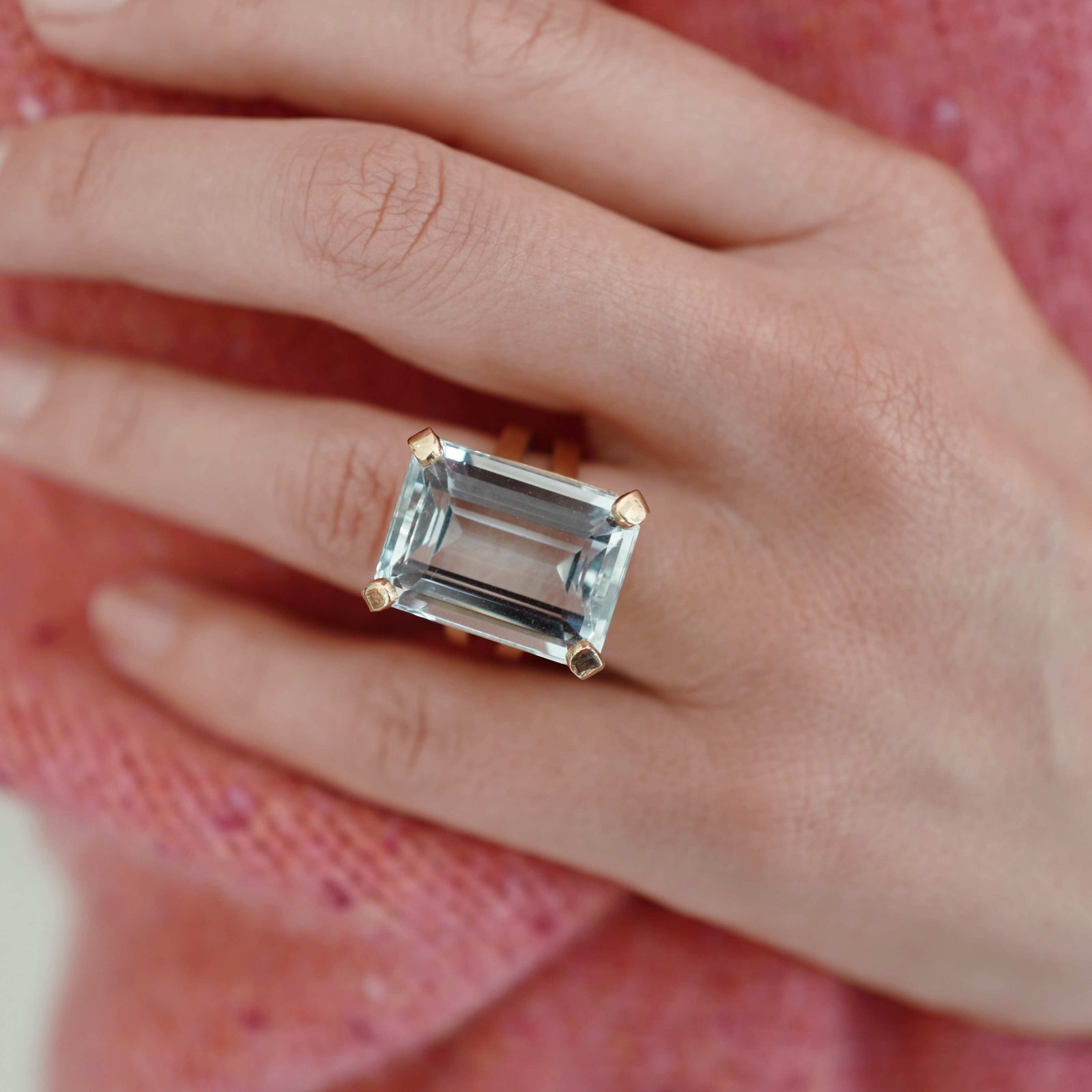 NAIA Gold Aquamarine Ring