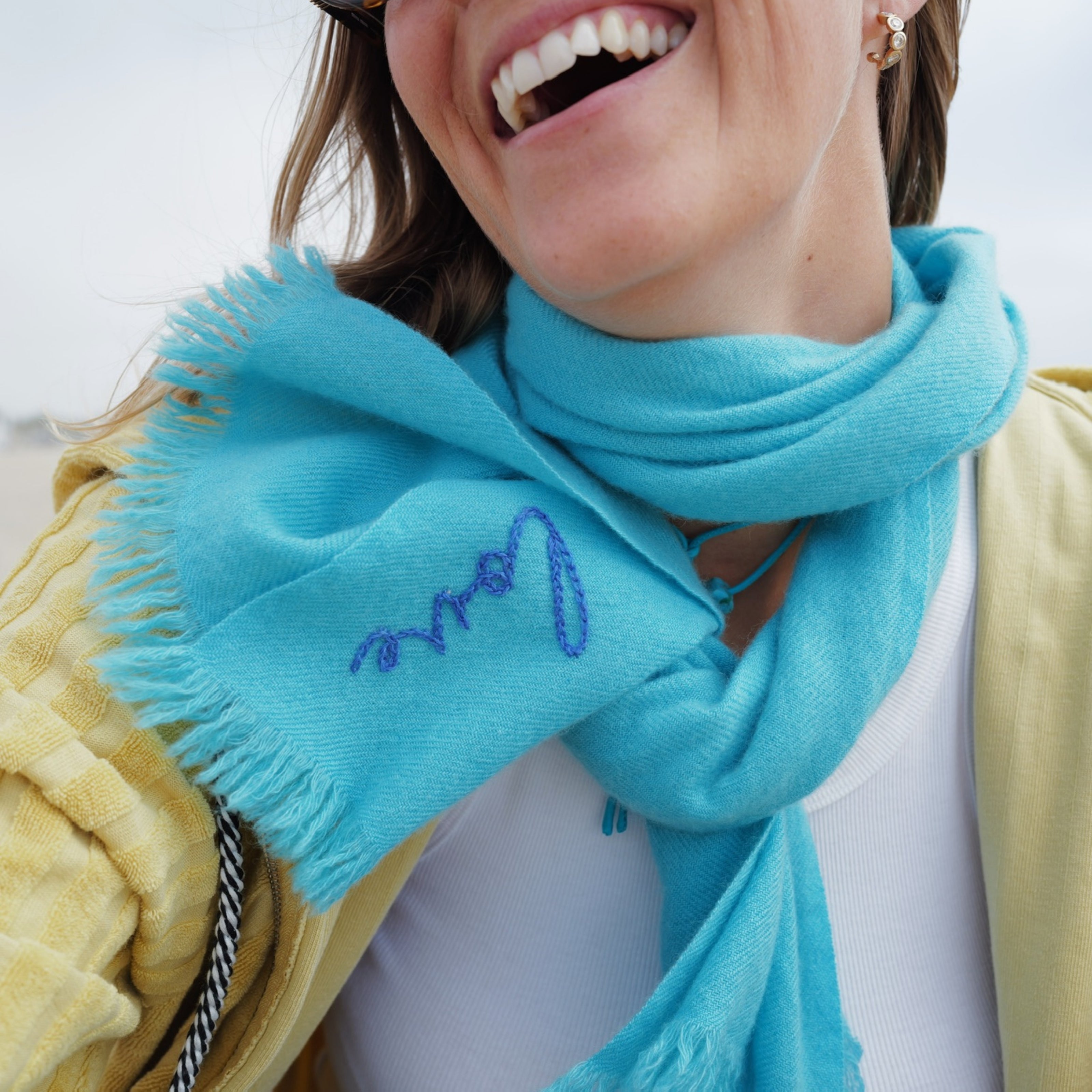 DD Turquoise Cashmere Scarf