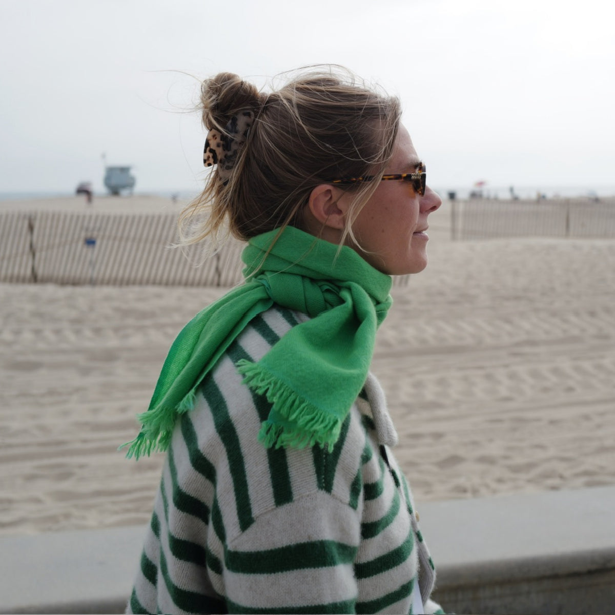 DD Green Cashmere Scarf