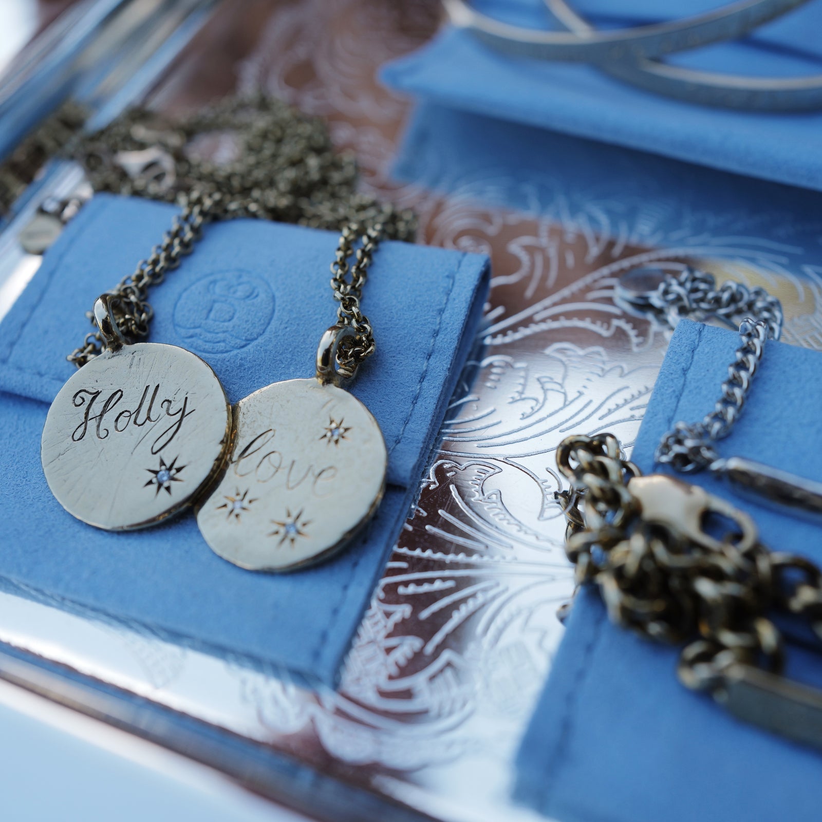 Gold Diamond Midnight Moon Necklace