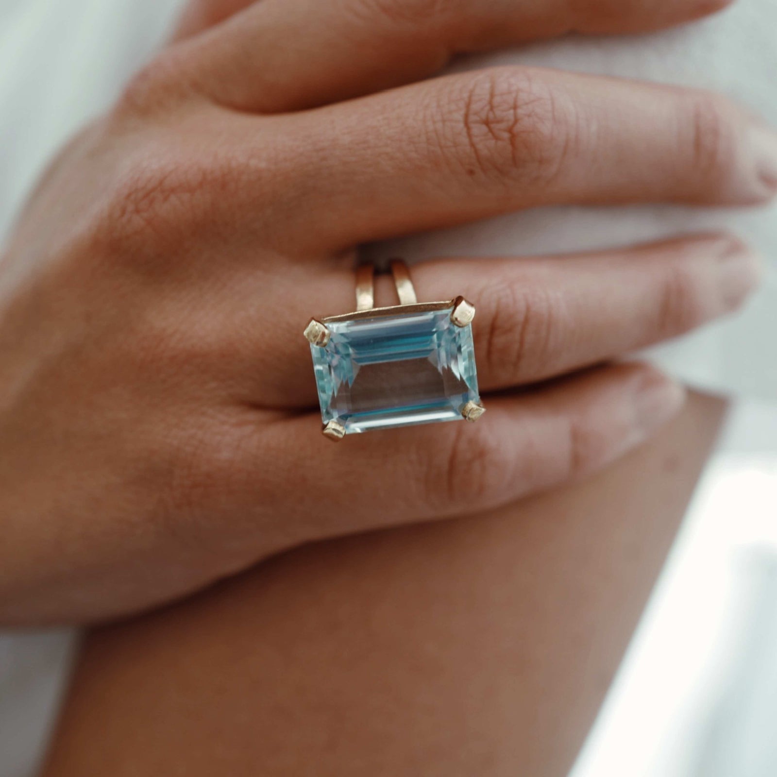 NAIA Gold Aquamarine Ring