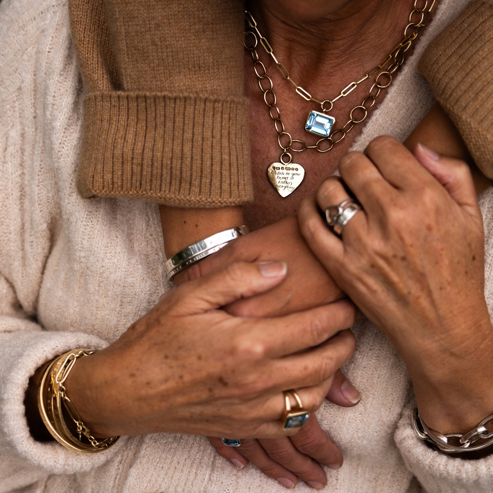 Gold Luxury Keeper's Heart Necklace