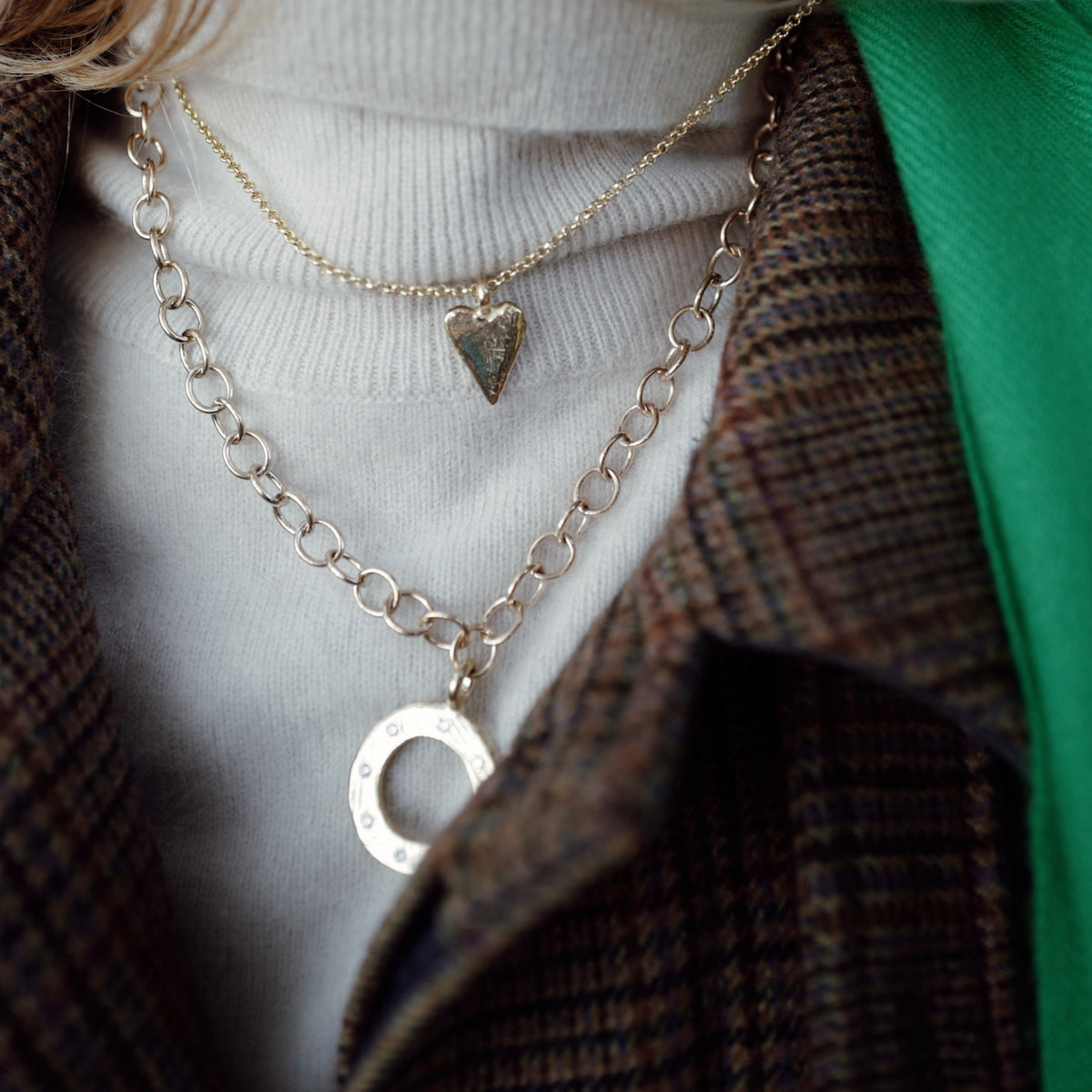 Gold Medium Heart Necklace