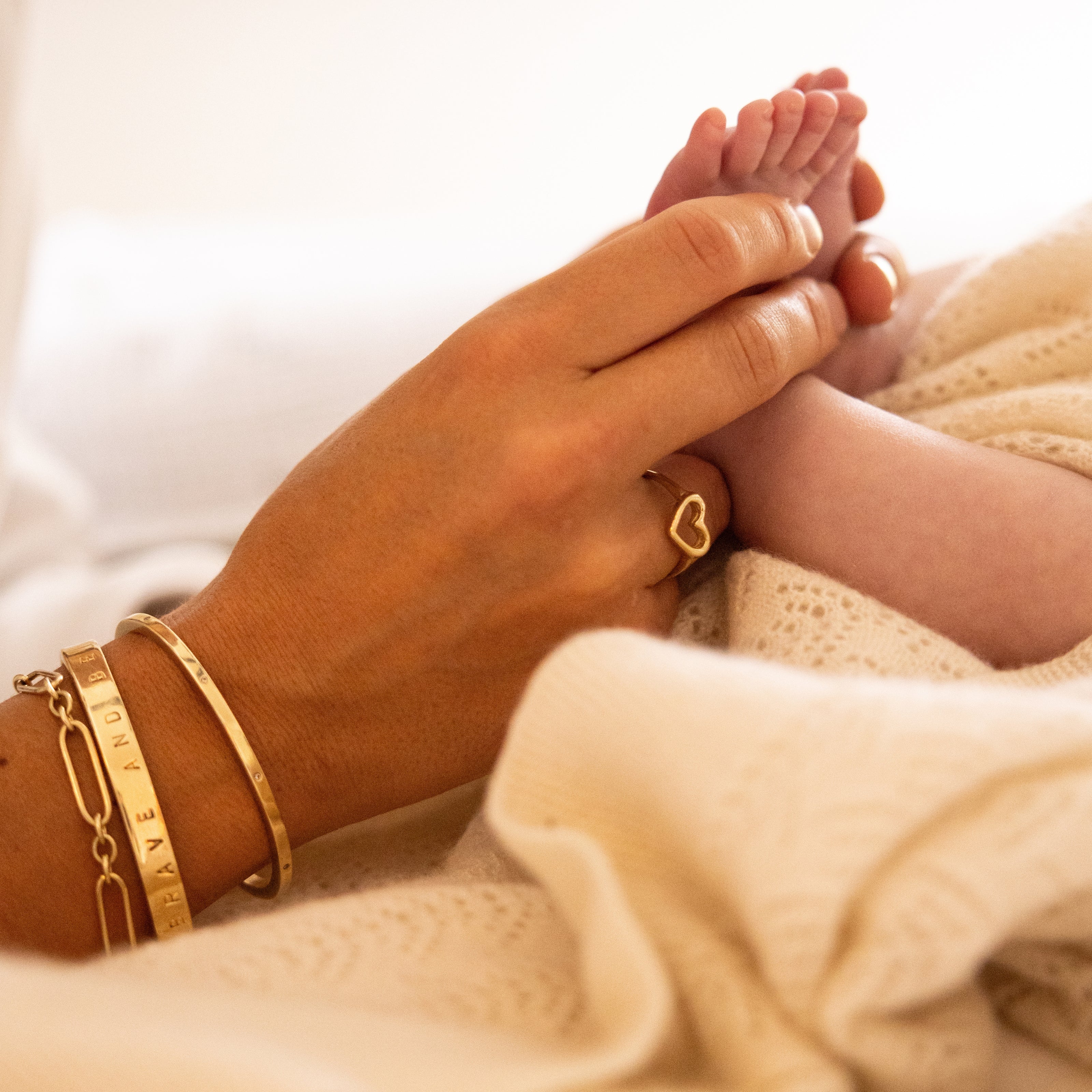 Gold Open Heart Ring