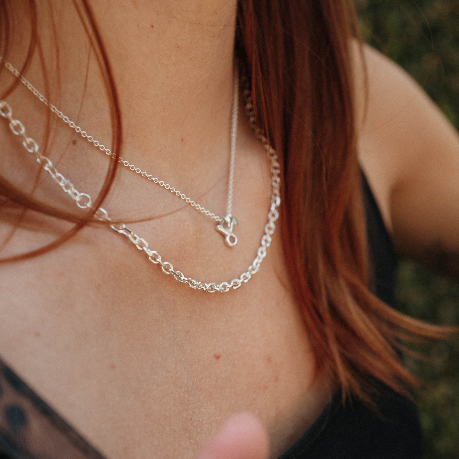 Silver Oxford Chain Necklace