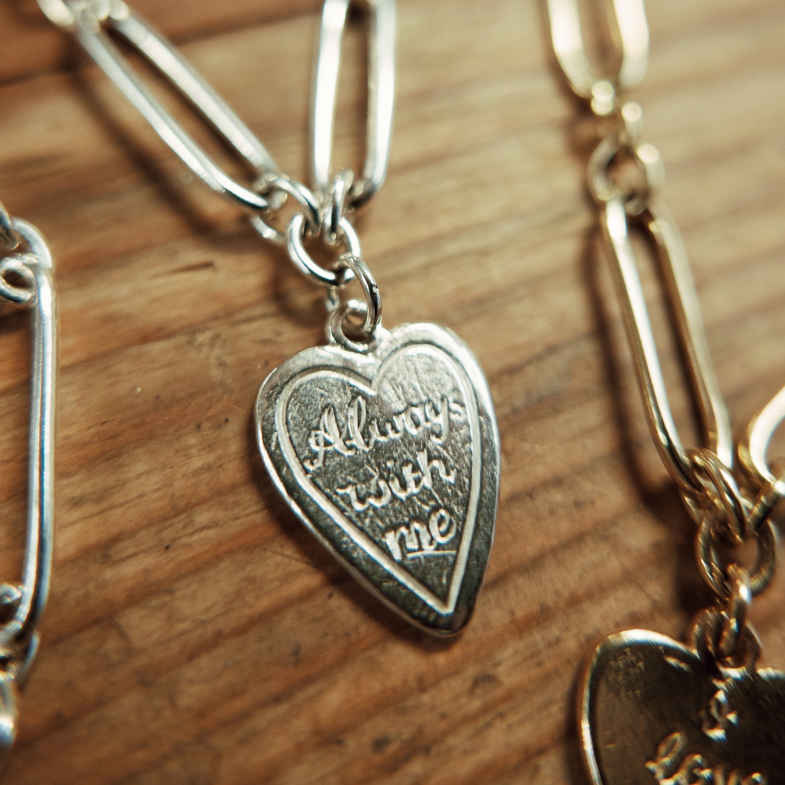 Silver 'Always With Me' Love Token Bracelet