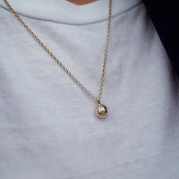 Gold DD Tennis Ball Necklace