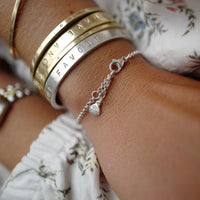 Silver Baby Shamrock Chain Bracelet