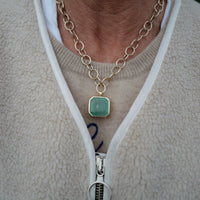 ELPIDA Gold Emerald Necklace