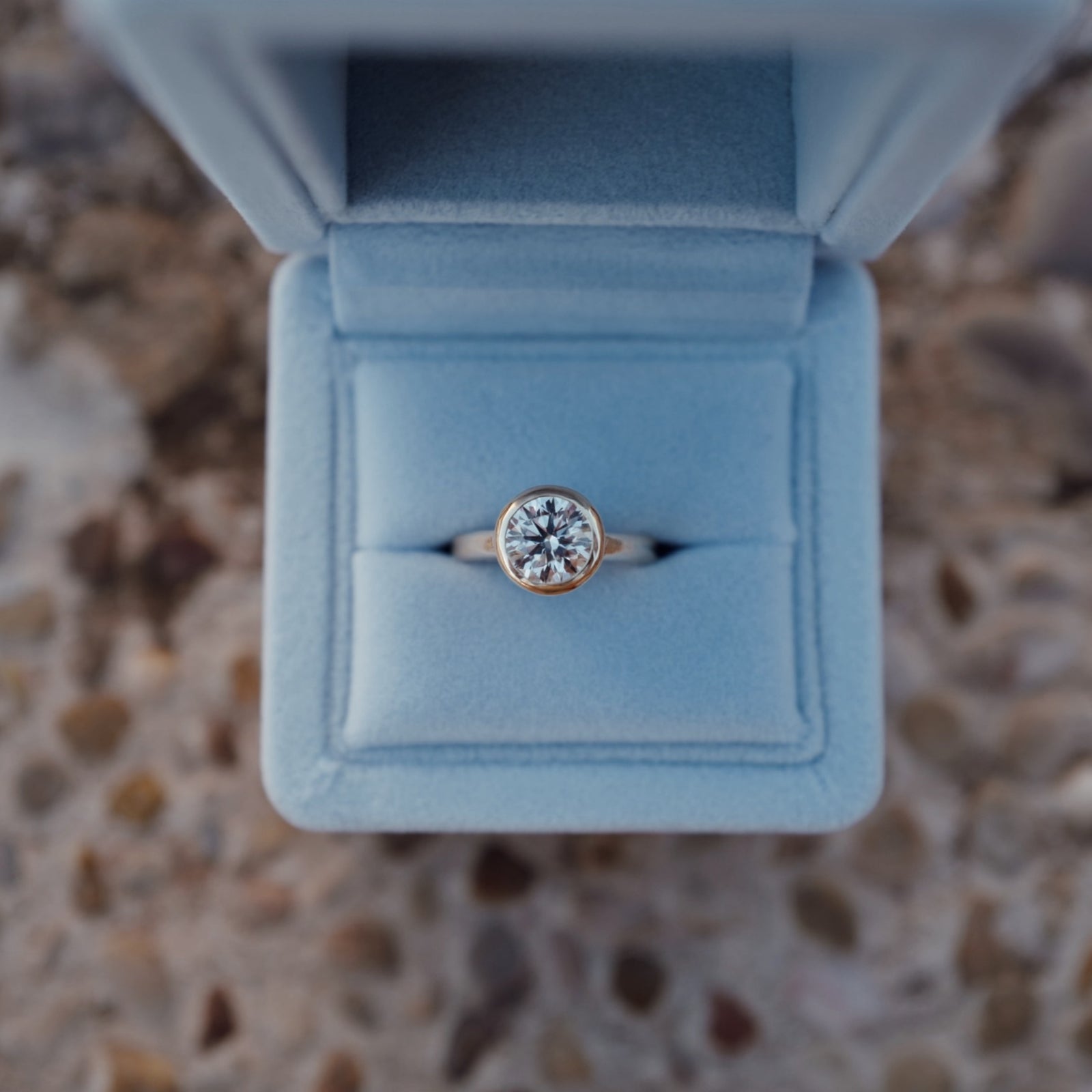 'The Eternity' 9ct Gold Round 2ct Lab Grown Diamond Bezel Engagement Ring