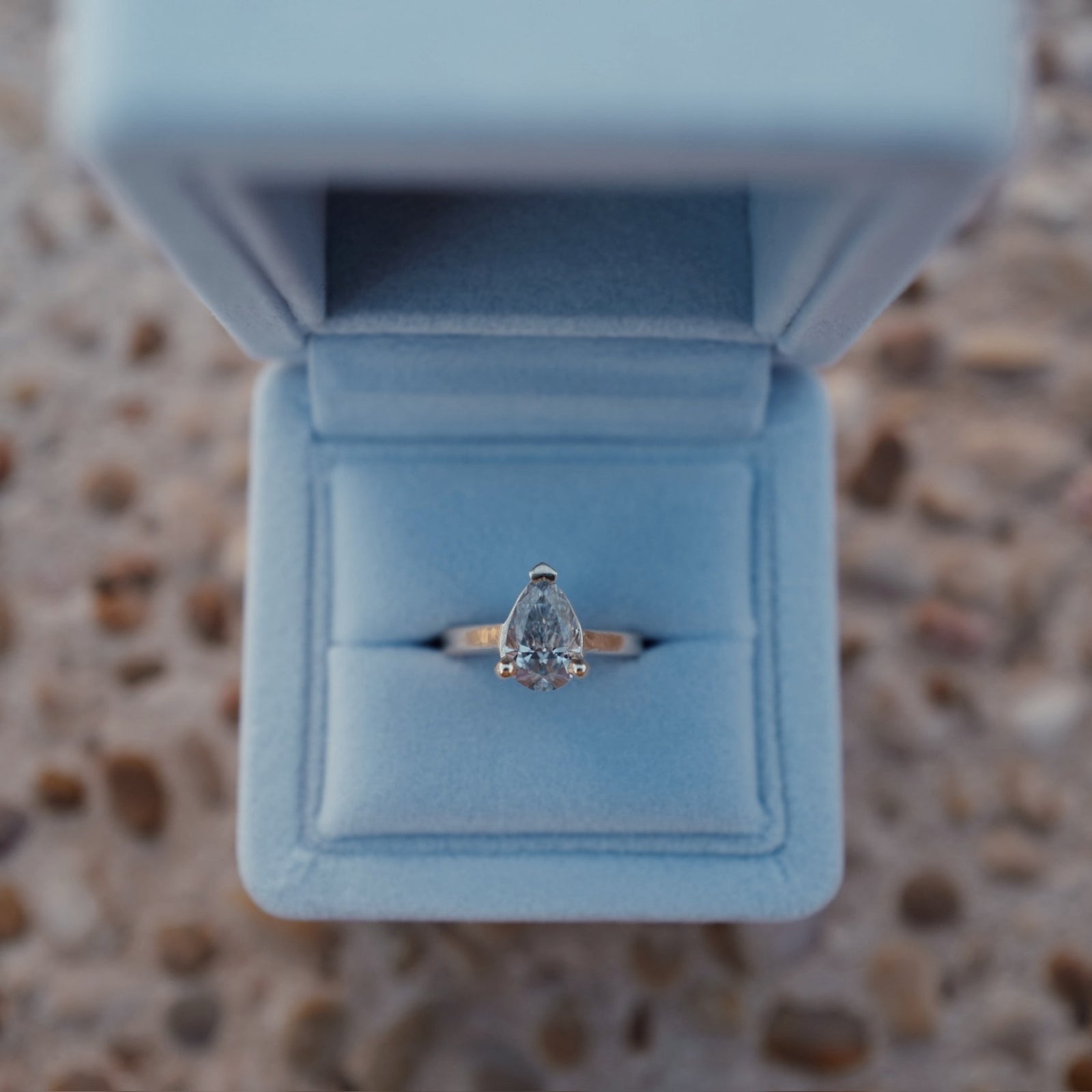 'The Muse' 9ct Gold Pear 2ct Lab Grown Diamond Claw Engagement Ring