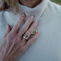 Silver Citrine Treasure Ring