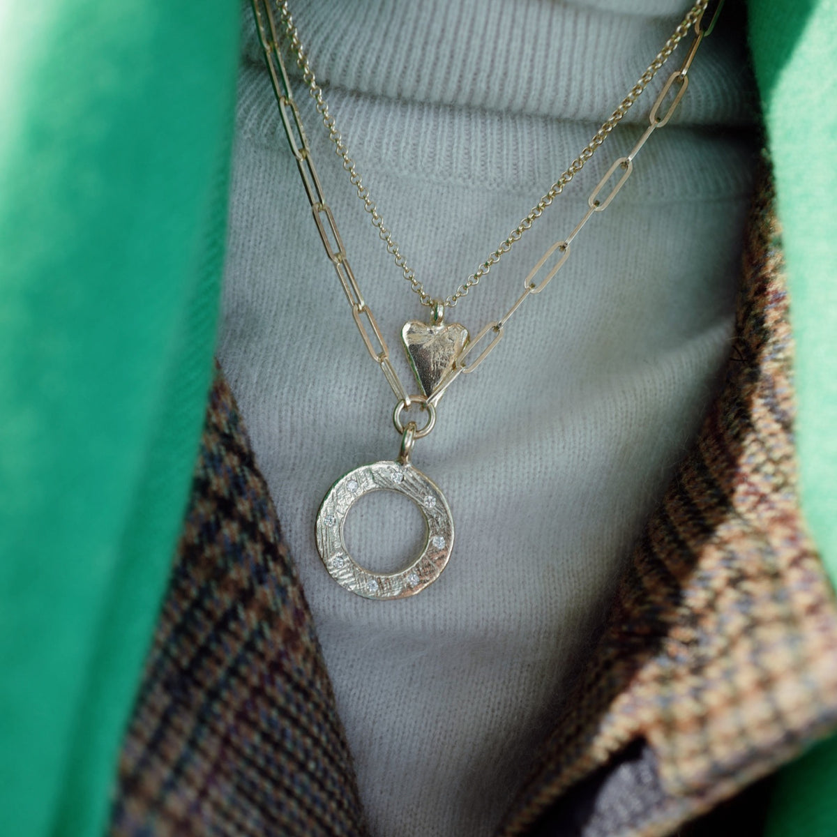 Gold 8 Diamond Luxury Forever Trace Chain Necklace