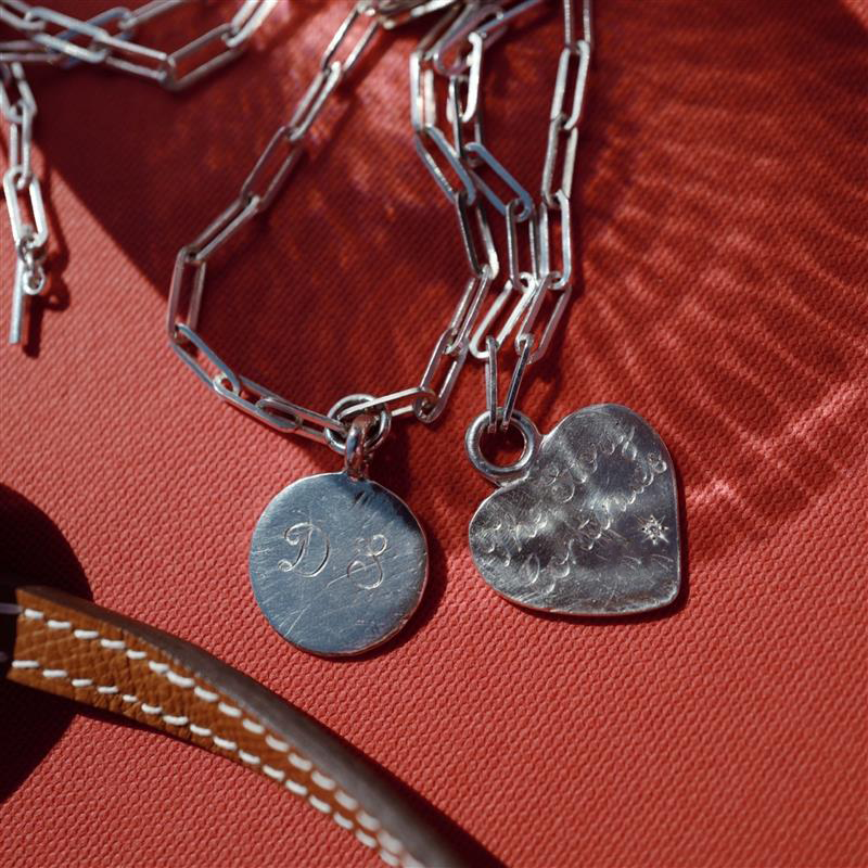 Silver Diamond Midnight Keeper's Heart Trace Chain Necklace