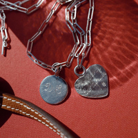 Silver Diamond Midnight Keeper's Heart Trace Chain Necklace