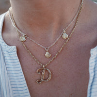 Silver & Gold Trio Scallop Shell Necklace