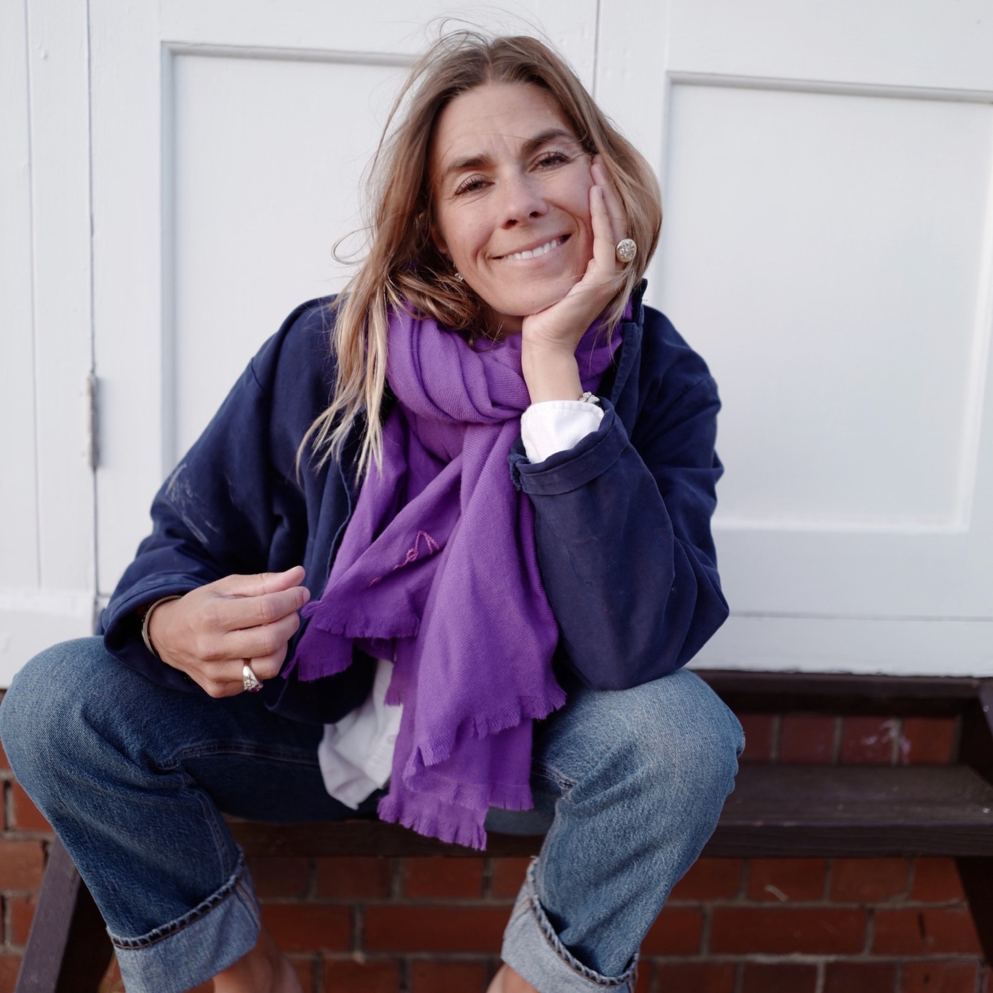 DD Purple Cashmere Scarf