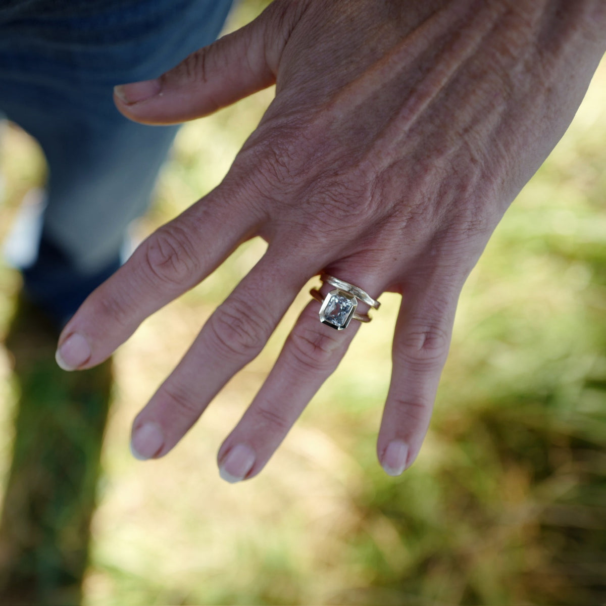 LUMIRA Gold White Sapphire Ring