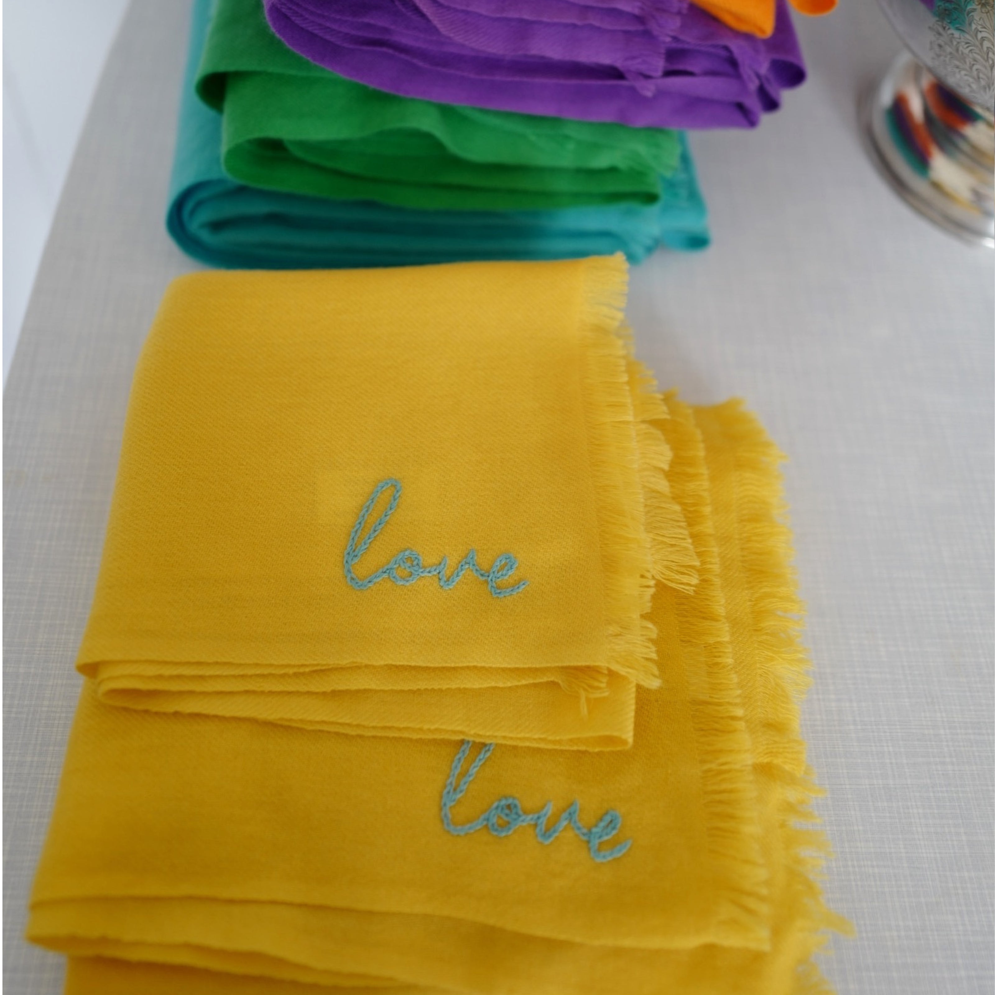 DD Yellow Cashmere Scarf