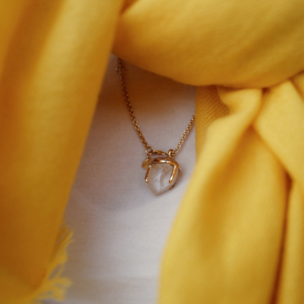 DD Yellow Cashmere Scarf