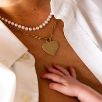 Gold Keeper's Heart Trace Chain Necklace