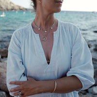 Silver & Gold Trio Scallop Shell Necklace