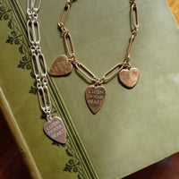Gold Trio Heart Token Necklace