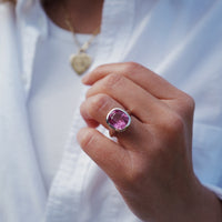 ZINNIA White Gold Spinel Ring