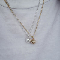 Gold DD Tennis Ball Necklace