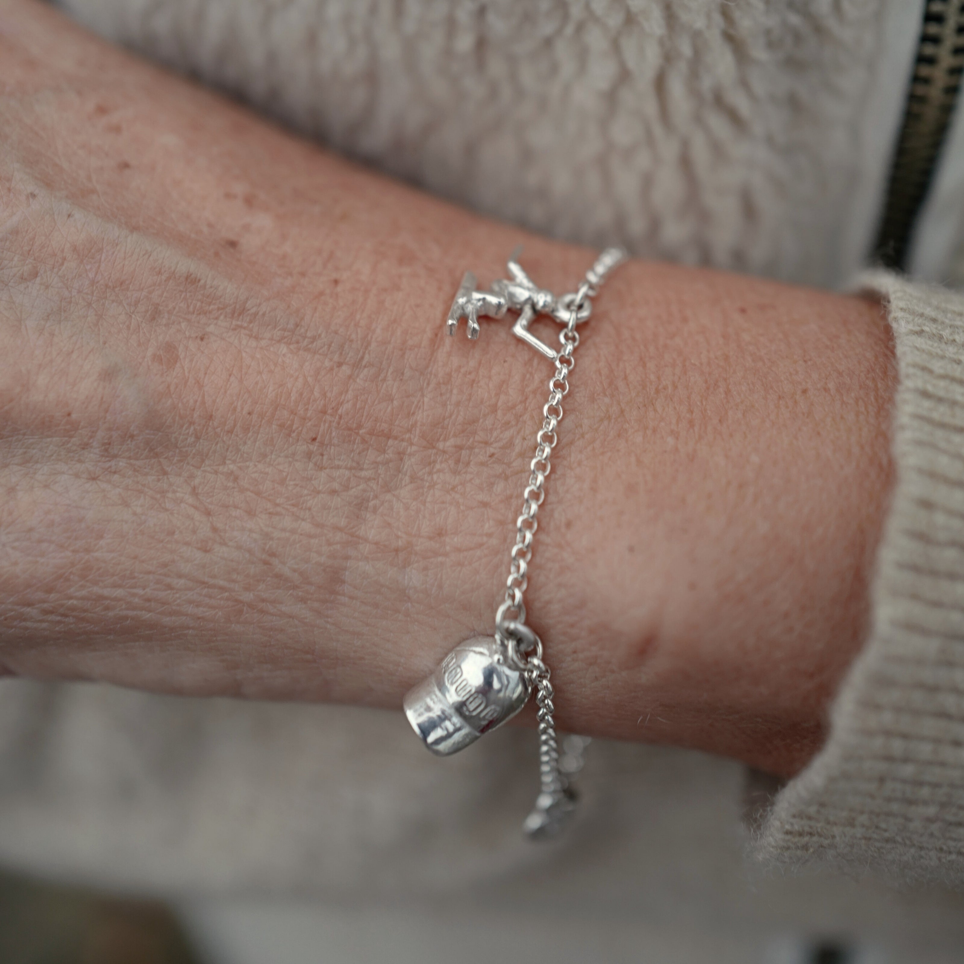 Silver Verbier Charm Bracelet