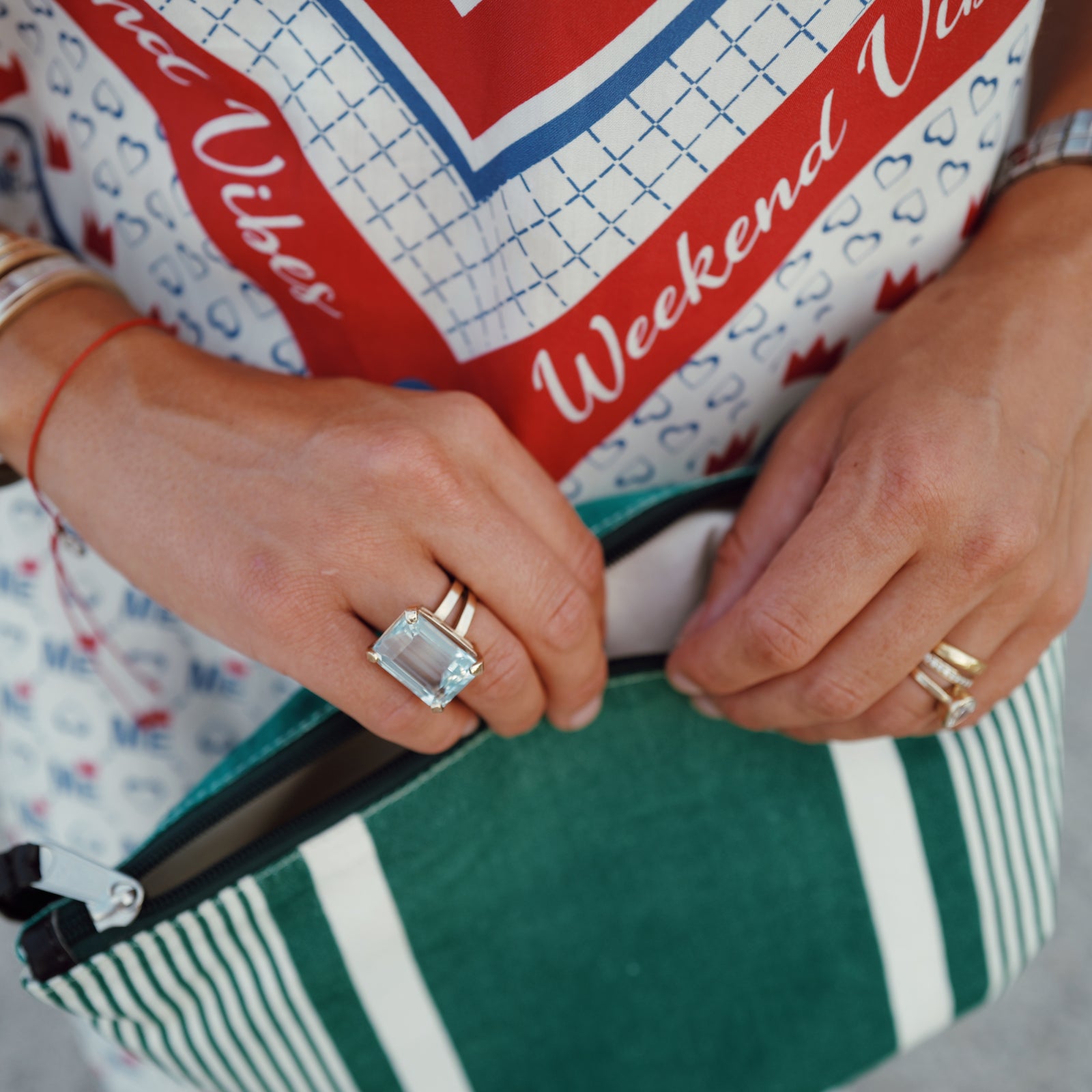 NAIA Gold Aquamarine Ring