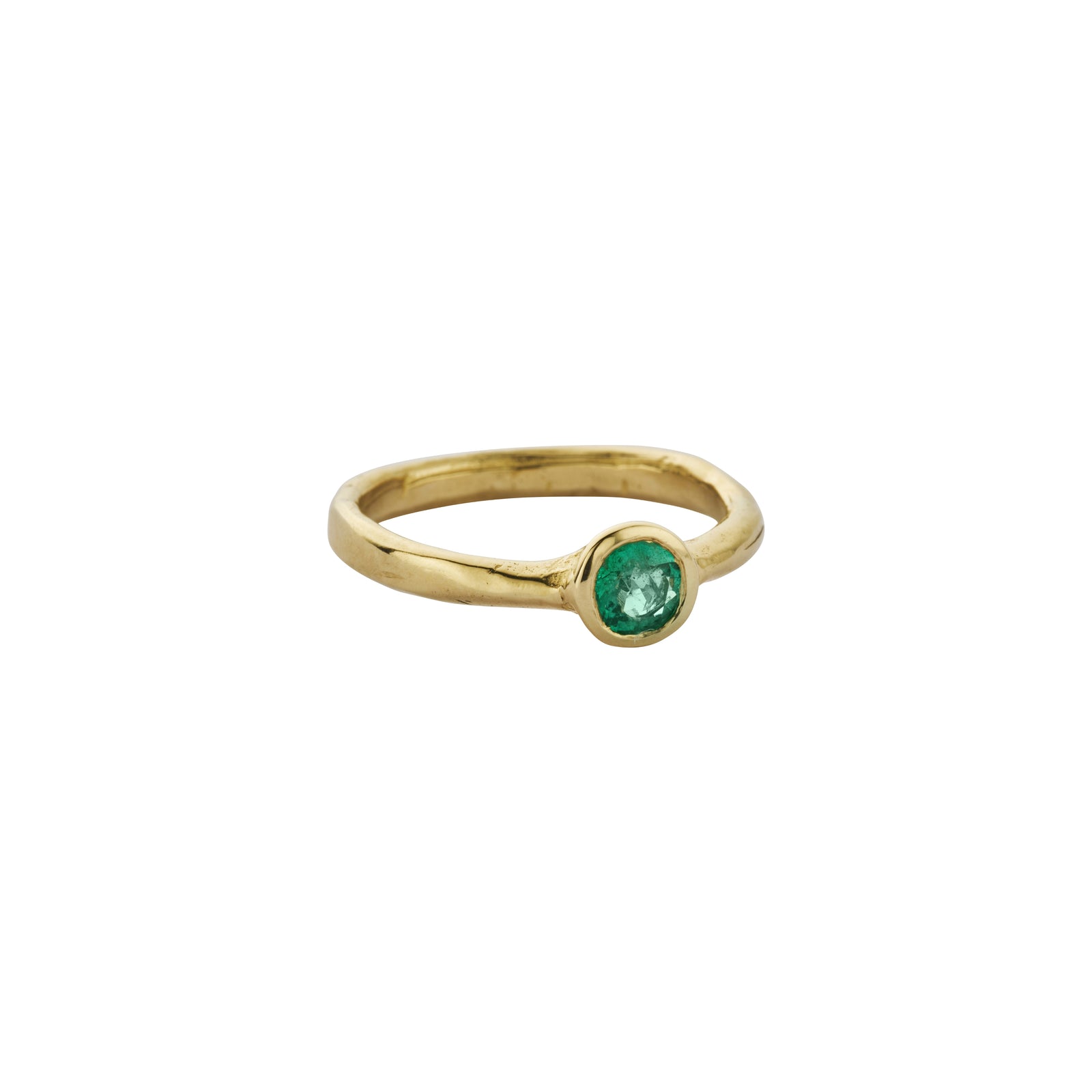 Gold Emerald Baby Stone Ring