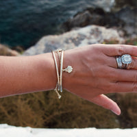 Gold Trio Scallop Shell Chain Bracelet